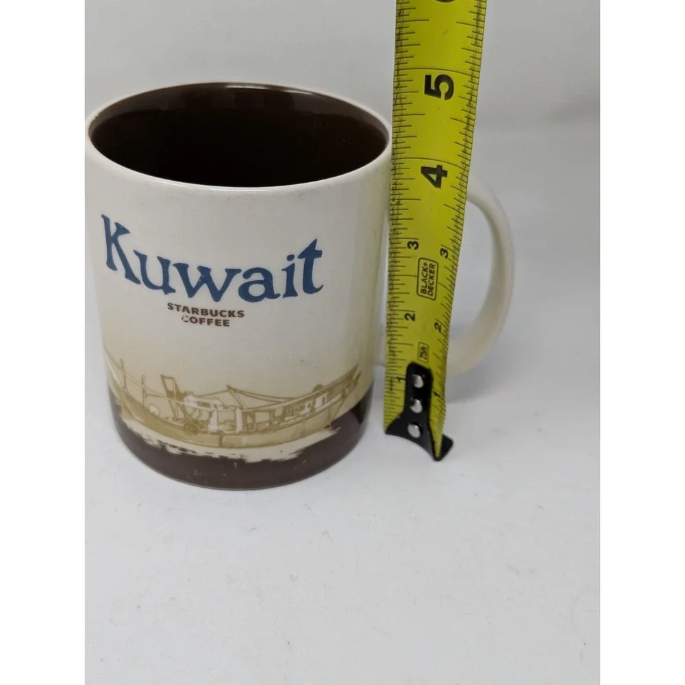 Starbucks Kuwait Coffee Mug Global Icon Series 16oz Skyline‎ and Boat Design